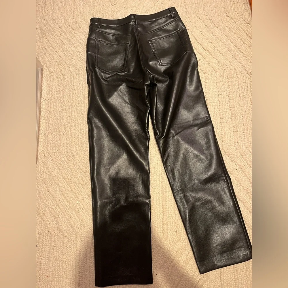 Wilfred High Waisted Black Melina Leather Pant Women’s Size 10 - Picture 4 of 5